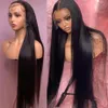 Bone Straight 13x4 13x6 HD Lace Frontal Wigs Glueless Transparent Lace Human Hair Wigs Pre Plucked for Black Women 30 36 40 Inch
