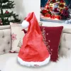 Chapeaux danse musicale noël chapeau de père noël électrique drôle chapeau de père noël enfants chapeau de noël accessoires de Costume cadeau de fête du nouvel an