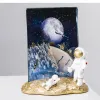 Cadre Cadre photo d'astronaute créatif 6 pouces cadre photo en verre ornement moderne spaceman art boule décoration de table cadeau d'anniversaire