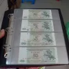 Albumy Przezroczyste papierowe pieniądze Bill Uwaga Kolekcja Książka luźne znaczki liści 10pcs Protector Banknotes Holders