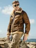 men Thick Winter Shearling Sheepskin Genuine Leather Coat Male B3 Bomber Aviator Outerwear Trench Flight Real Leather Jacket F8MW#