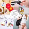 Sublimation Blank Products Keychain Orero a forma di rotonda con nappa di keyring per gioielleria a catena per le orecchie fai -da -te produrre artigianato strumento 240311