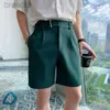 Herenshorts Herenshorts Koreaanse stijl zomer rechte herenshorts met eenvoudige slanke pasvorm zakelijke formele kleding ademende korte heren S-3XL 24325