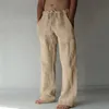 2019 Spring Linen Wide Mens Pants Mens Mens Sould Mens Pants 240325