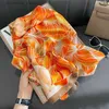 Bandanas Durag Foulards Les Quatre Saisons Foulards De Mode Conception Populaire Finition Satinée 2024 Imprimer Marque De Luxe Hijab Femmes Chaud 180X90CM Foulard En Soie Y240325