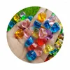 Bouteilles colorées Mini pendentif cœur en résine, breloque gommeuse transparente Kawaii, pour bricolage, fabrication de bijoux, fournitures artisanales