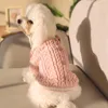 Cão vestuário gatos camisola casaco pequeno roupas inverno outono estilo doce outwear filhote de cachorro vestido pet malhas shih tzu roupas