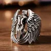 Hip-Hop-stil Trendklassisk gotisk retro Temperament Alloy Ring Fashion Devil Angel Angel Animal Cross Skull Evil Ghost Charm Ring Halloween Gift Party Party Party