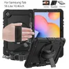 Tablet o wytrzymałym tabletce dla Samsung Galaxy Tab S6 Lite 10,4 cala S6lite Ręczny pasek 360 obrotowy stojak Rugged Shookproof Cover Zatrudnienie z paskiem na ramię uchwyt S Pióra