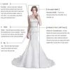 Ramię jedna luksusowe sukienki D Aplikacje koraliki syrena ślubna suknie ślubne