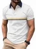 Polo da uomo a maniche corte casual da uomo di estate 2023 nuova camicia da ufficio Filapel a righe T-shirt da uomo traspirante Polo N1f5 #