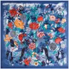 Sarongs 130cm luxury brand twill headscarf large square scarf floral horse print twill shawl scarf womens headscarf 24325