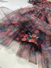 Новая дизайнерская детская одежда для девочек, платья с вишневым узором, детская юбка, детское платье, размер 110-160 см, платье принцессы, 24 марта.