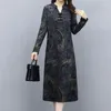 Robes décontractées Mode Dames Vintage Pulls Robe Midi Automne Manches Longues 2024 Style Chinois Vêtements Pour Femmes