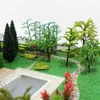 Kwiaty dekoracyjne 25/50 cm sztuczna trawa trawiasty DIY Mata Model Model pociągu Symulacja Symulacja trawnik do domu podłoga ogrodowa