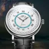 Montre-bracelets Brand de luxe suisse Lobinni Seagull ST16 Mécanique automatique Speire 50m Watch en cuir imperméable L15006C24410