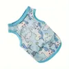 Adorable gilet de chien respirable pour toutes les saisons - 1pc, léger absorbant de sueur avec détail en dentelle, diverses impressions mignonnes