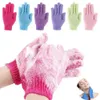 Serviettes, gants exfoliants hydratants pour les mains, boue de gommage pour le bain, frottement du dos, soins du corps de massage spa double face, emballage indépendant