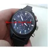 新しいSapphirer Luxury Wristwatch Black 388001 3880 01パイロットの日本のクォーツムーブメントクロノグラフメンズウォッチウォッチ263D
