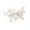 Headpieces Fashion Wedding Hair Accessories Comb Crystal Leaves Bridal Headdresses for hair Ornaments Women Pearls Jewelry