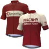 Tuscany Lovers Radtrikot, rote Fahrradbekleidung, Gravel-Fahrradbekleidung, kurzärmelige Oberteile, 240321