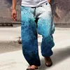 Men's Pants Resort 3D drukowane swobodne spodnie sprężyste talia sznurka luźna loose fit proste nogi męskie dla mężczyzn