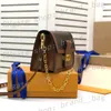 10A DAUPHINE Designer-Umhängetaschen, luxuriöse Tragetaschen für Damen, echtes Leder, umgekehrte braune alte Blumenhandtasche, modische Handtasche, klassische Kettentasche für Damen