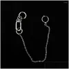 Clip-On Screw Back Backs Earrings Fashion Punk Ear Clip Chains Lip Chain Nose For Women No-Piercing Ring Painless Womens Piercing Jewe Otycl