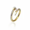 Luxury Designer Ring Classic Hot Selling 925 Sterling Silver Zircon Nail Ring for Womens Personligt modemärke Avancerad smyckesfest Designer Mens Ring