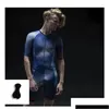 Tävlingssatser Mens Sport Short Jersey Suit 2024 Bike Uniform Set Men hylsa andningsbara triatlonkläder Jumpsuit Drop Delivery Sports Otqhy