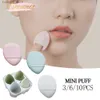 Svampar applikatorer bomulls mini pulver puff makeup svamp ansikts concealer grundläggande makeup luft kudde makeup svamp finger pulver detaljerade sminkverktyg Q240325