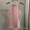 Damen Tanks 24 Sommer hohe Version gerippte Baumwolle Tank Top strukturierte vertikale Streifen ärmellos 5 Farbe Freizeit solide Weste