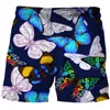 Exquis Carto Papillon Mâle Shorts 3D Imprimer Unisexe Casual 2022 Vêtements pour hommes Plage Court Surdimensionné Nouvel Été Pantalon de survêtement t5DX #