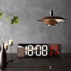 Relógios led relógio digital para quarto relógio de mesa eletrônico usb recarregável/bateria relógio de parede casa brilho ajustável relógios de mesa