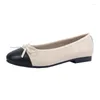 Scarpe casual Punta tonda Ballerine con fiocco Donna Ballerina in vera pelle Donna 2024 Mocassini Colori misti Mocassini Taglie forti 34-43