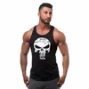 Gym deltoid ny fi cott ärm skjortor tank top män fitn skjorta singlet bodybuilding träning gym väst fitn män g3vq#