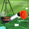 Gadgets Taşınabilir Barbekü Fan Air Blower El Taşıyıcı Batarya Püskürtmeli Barbekü Fan Hava Üfleyici Açık Kamp Piknik Izgara Pişirme Aracı