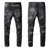 Pantaloni da uomo di alta moda da strada per pantaloni da uomo Pantaloni da motociclista ricamati Pantaloni strappati da donna Jeans strappati con foro denim dritto Streetwear Jeans Amiriis slim