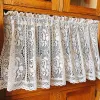 Gardiner American Style Country Flower Cotton Thread Curtain Sticking Short Tulle för dörrskåp Köksfönster Halv Gardin Cortinas