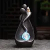 Burners Backflow Incense Burner Handicraft Hugging Lovers Incense Waterfall Burner Ceramic Incense Holder Censer Romantic Home Decor