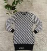 Designer Sweaterjurk Geometrisch patroon Nieuwe damestrui Herfst Trendy Top High-end slanke trui Jas truien dames witte gebreide truien