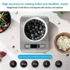 Household Scales Digital Kitchen Scale 5kg/10kg Stainless Steel Panel USB Charg Precise Small Platform Scale Portable Multifunction LCD Display 240322