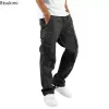 Yeni 2024 kargo pantolon erkekler için pantolon tam uzunlukta düz renk gevşek çok cepli çekme cepleri pantolon erkek kargo pantolon 5xl 635x#