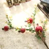 Decorative Flowers Pomegranate Fruit Simulation Bean Branch Berry Flower Home Decoration Bamboo Artificial GN243