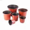 Planteurs Pots 2pcs 9-22 cm Jardinage Plante de fleur Plant Flower Rateling Planting Continer Plastic Flower Flower With Drainage Hole Se semis Pot 240325