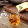 Jars Glass Honey Jar with Lid Transparent Jam Jar Creative Striped Glass Bottle Home Kitchen Honey Storage Container with Mixing Rod