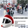 Motorhelmen Helm Er Grappige Kerstmuts Decoratie Kerstman P Motor Moto Accessoires Drop Delivery Automobiles Motorcy Otqlc