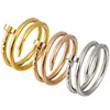 anello di moda di design Anello per unghie in acciaio al titanio acciaio inossidabile alla moda di fascia alta sensazione di personalità semplicità e semplici gioielli fatti a mano che non sbiadiscono