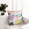 Pillow 80s / 90s RETRO ABSTRACT PASTEL SHAPE PATTERN Throw Decor Autumn Pillowcase Luxury Covers