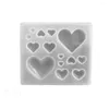 Stampi da forno 1/2/4 pezzi artigianato in resina che producono stampi in resina epossidica di cristallo caramelle a forma di cuore decorazione stampi in silicone goccia